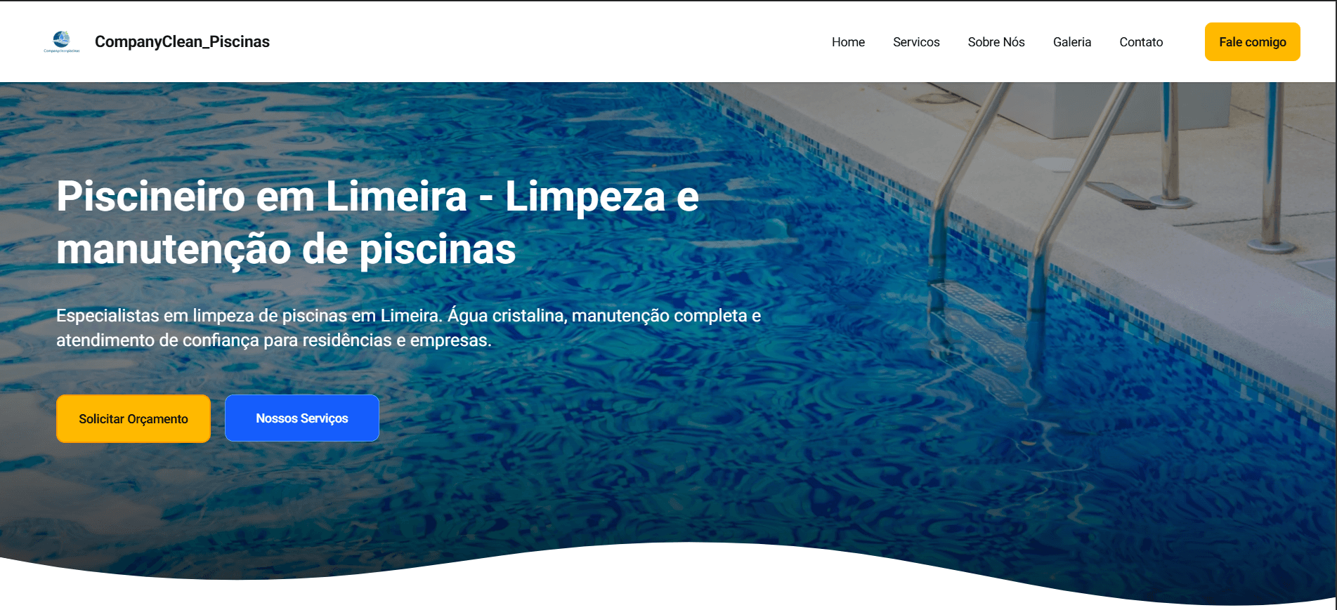 Imagem do projeto CompanyClean Piscinas